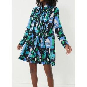 De Loreta Arcilla Azul Print Cenote Dress Women Size Small NWT Cocktail Summer